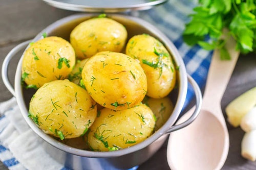 Khoai tây luộc là món thường thấy trong các thực đơn ăn kiêng
